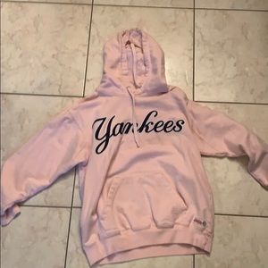 “Stitches” Yankees Pink Hoodie